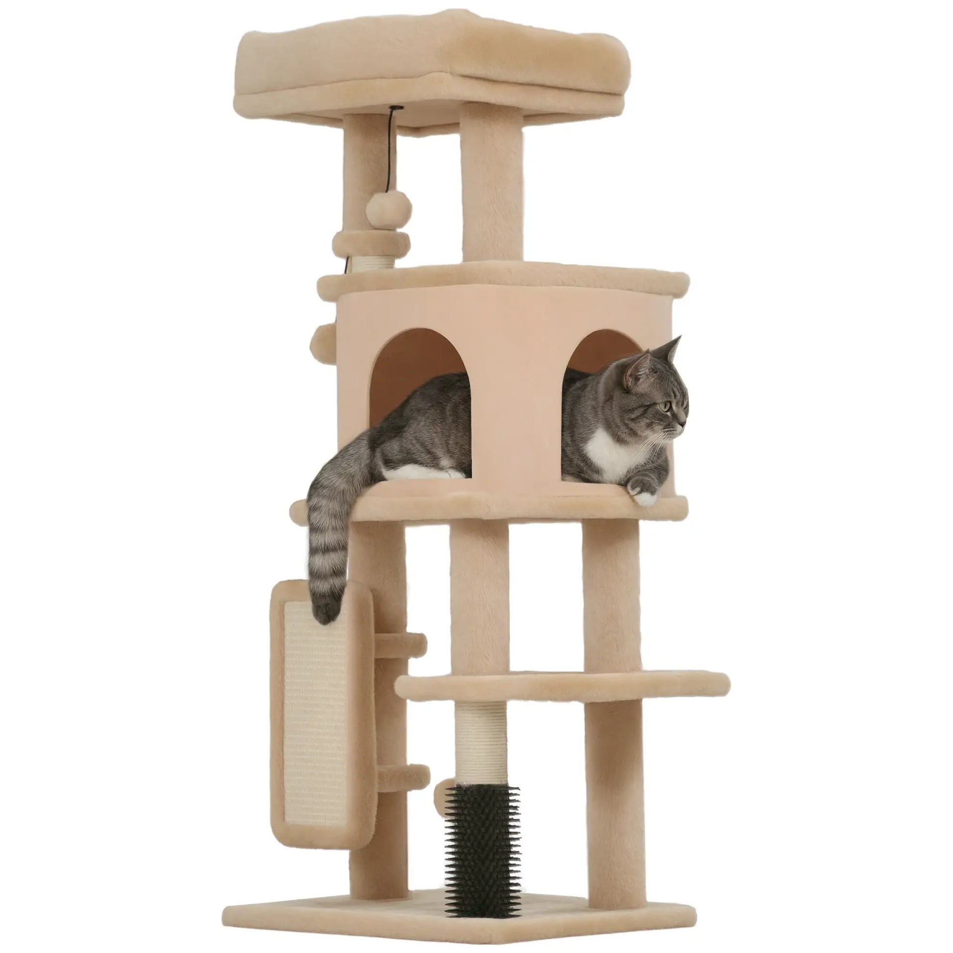 41 Inch Cat Tree, Scratching Posts, Bed, Condo, Grooming Brush, Platforms, Toys Cat Towers at Gallery Canada