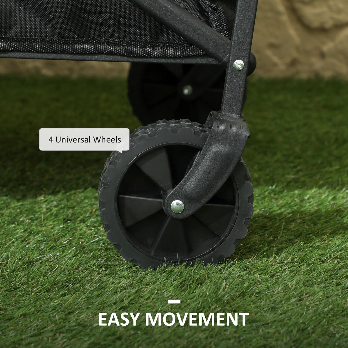 Collapsible Folding Garden Cart, Heavy Duty, Universal Wheels, Adjustable Handle, Black Folding Garden Carts at Gallery Canada