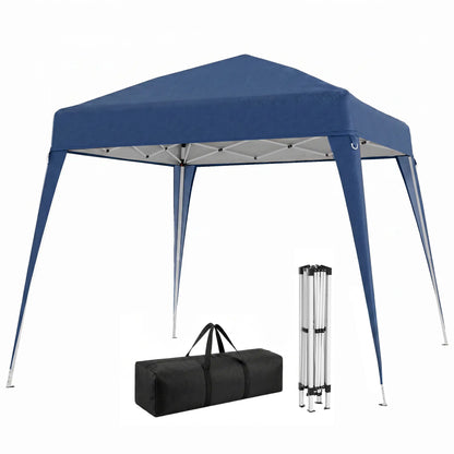 8' x 8' Pop Up Canopy, Portable Folding Tent, Blue Pop Up Canopies at Gallery Canada