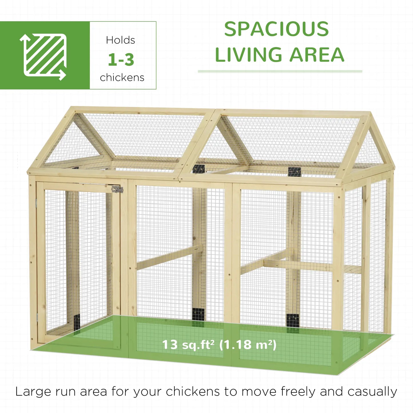 Expandable Outdoor Chicken Coop, 2 Doors, 3 Perches, 1–3 Chickens Chicken Coops at Gallery Canada