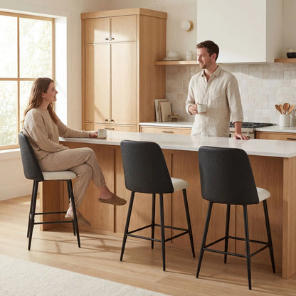 Counter Height Bar Stools Set of 2, 26", Black Bar Stools at Gallery Canada
