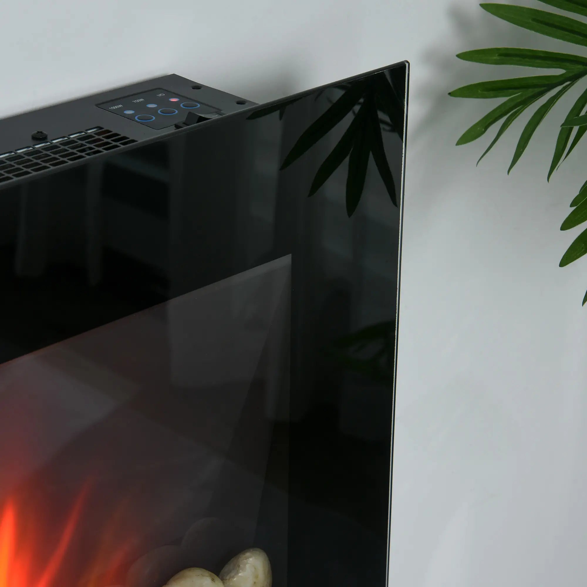 Wall Mounted Fireplace, 28.5 Inch Electric, LED Flame Effect, 7 Colors, Black Electric Fireplaces at Gallery Canada