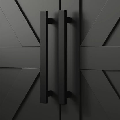 Farmhouse Bathroom Storage Cabinet, Barn Doors, Adjustable Shelf, Black Bathroom Cabinets at Gallery Canada