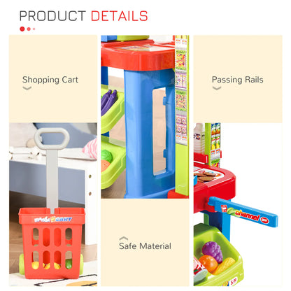 Supermarket Playset, Shopping Cart, Cash Register, Light & Sound, Age 3-6 Workbench Toy Sets at Gallery Canada