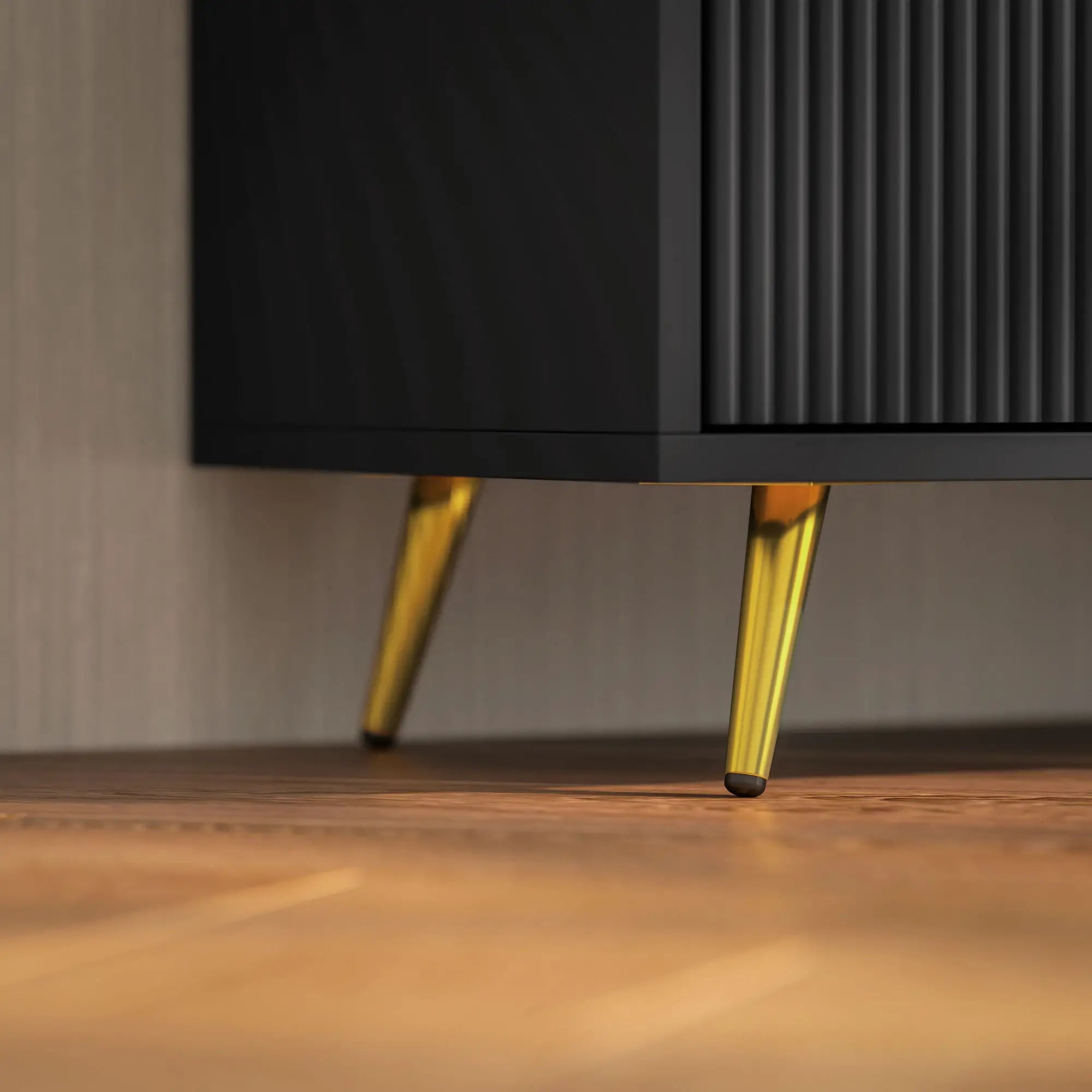 TV Stand for 55 Inch TV, Modern Cabinet with Shelves, Black TV Stands at Gallery Canada