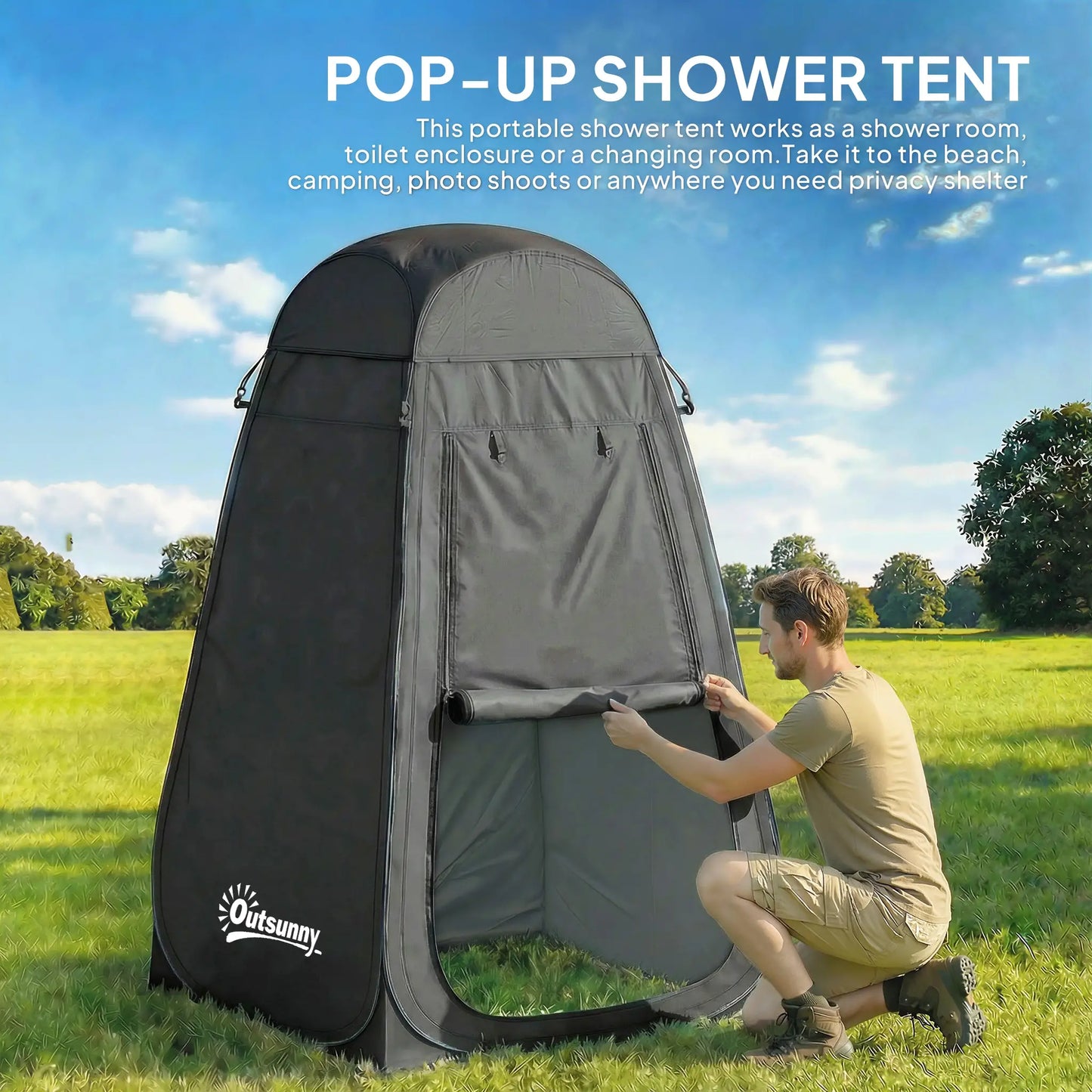 Pop Up Shower Tent, Portable Privacy Room, Black Camping Tents at Gallery Canada