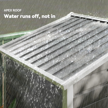 7' x 4' Metal Garden Shed, Lockable Doors, Dark Grey Sheds at Gallery Canada