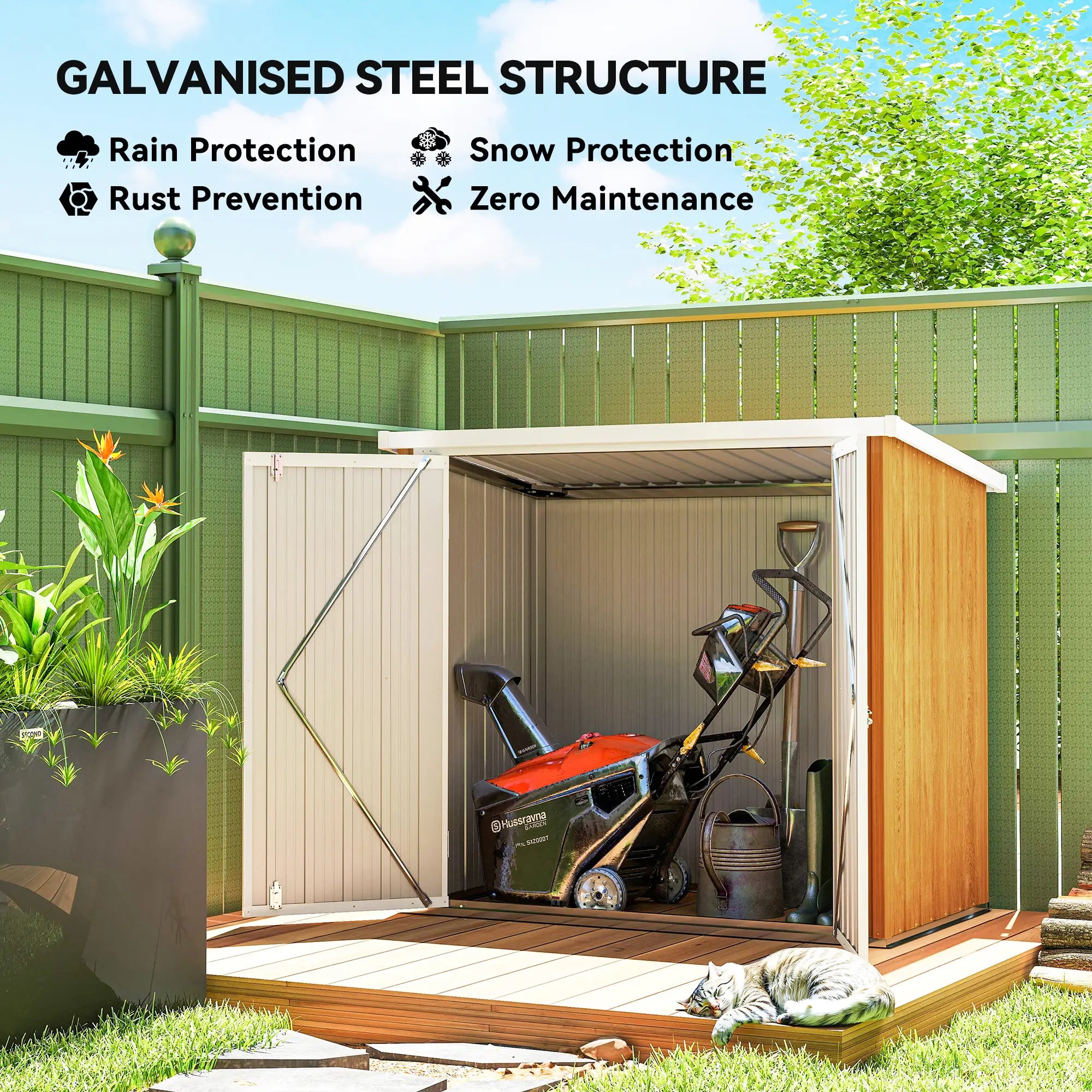 5' x 3' Metal Garden Storage Shed, Double Doors For Backyard Sheds at Gallery Canada