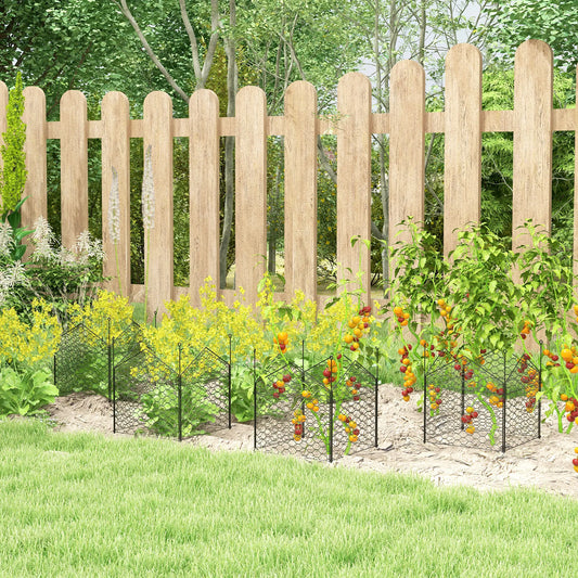 4 Pack Garden Cloches, 12" x 14" Metal Plant Cages, Black Walk In Greenhouses Black at Gallery Canada