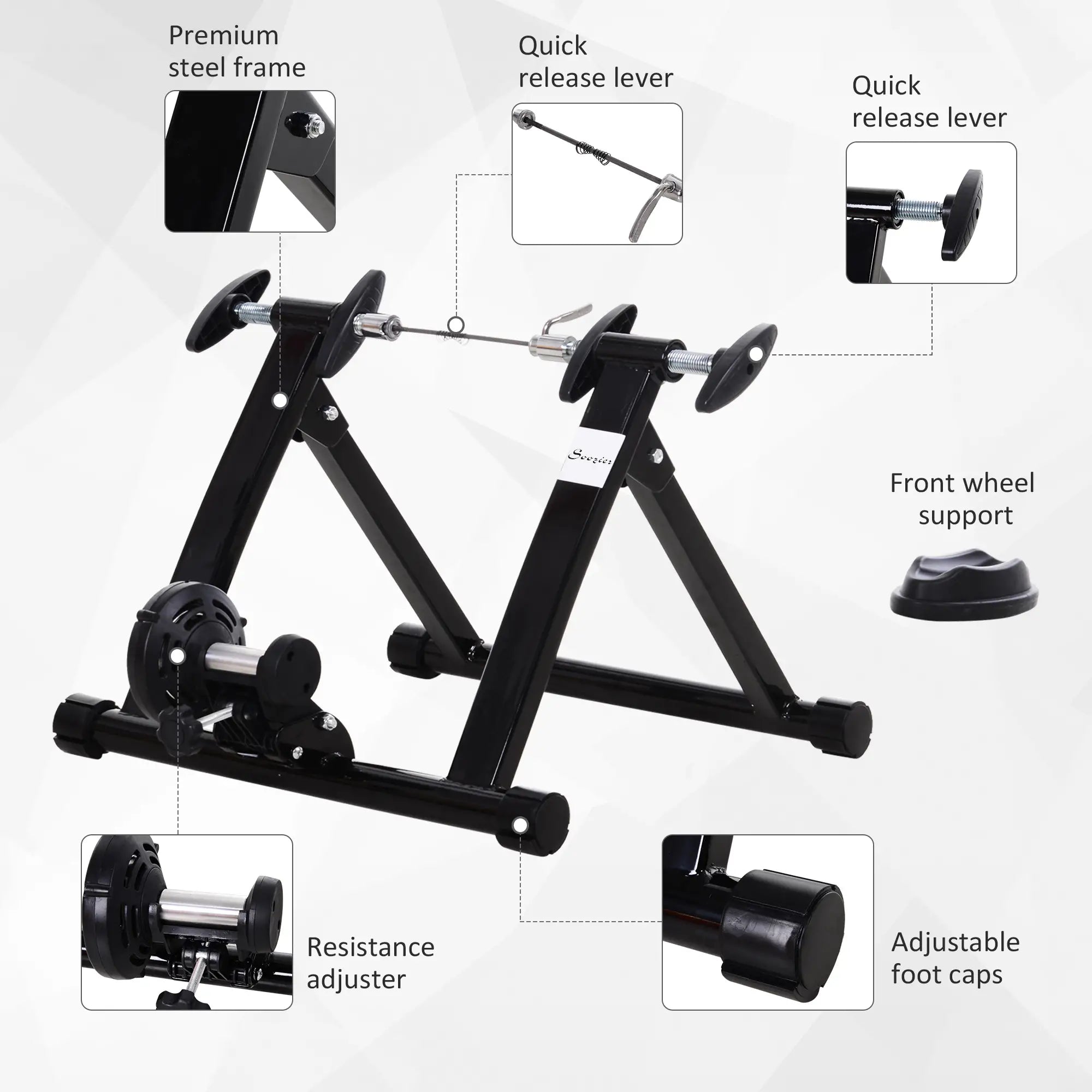 Foldable Indoor Bike Trainer, 26-28
