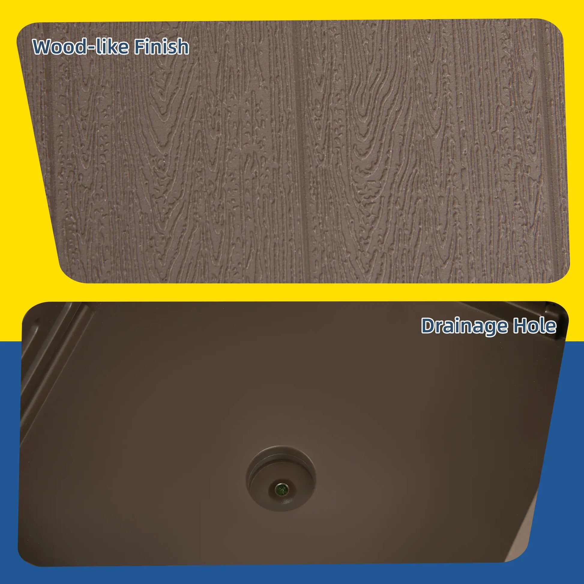 3-in-1 Outdoor Umbrella Base with Wheels, Side Table, Planter Box, 175lbs, Brown Umbrella Bases at Gallery Canada