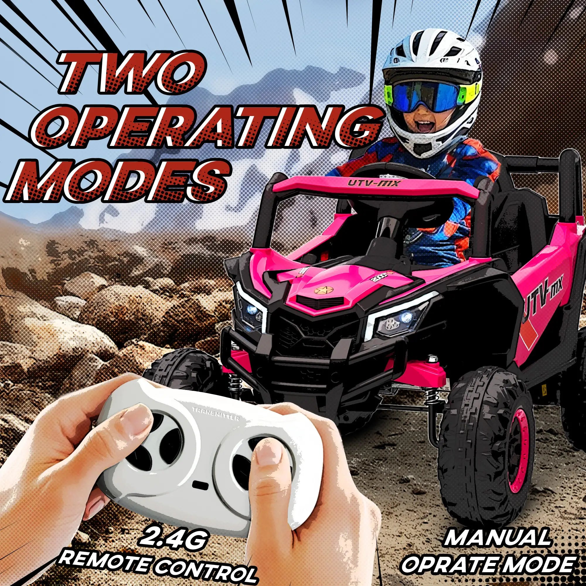 12V Kids Ride On Car, Remote Control, Battery Powered, Pink Electric Toy Cars at Gallery Canada