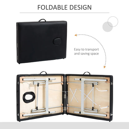 83 Foldable Massage Table, Salon SPA Facial Couch, Tattoo Bed, Black Portable Massage Tables at Gallery Canada