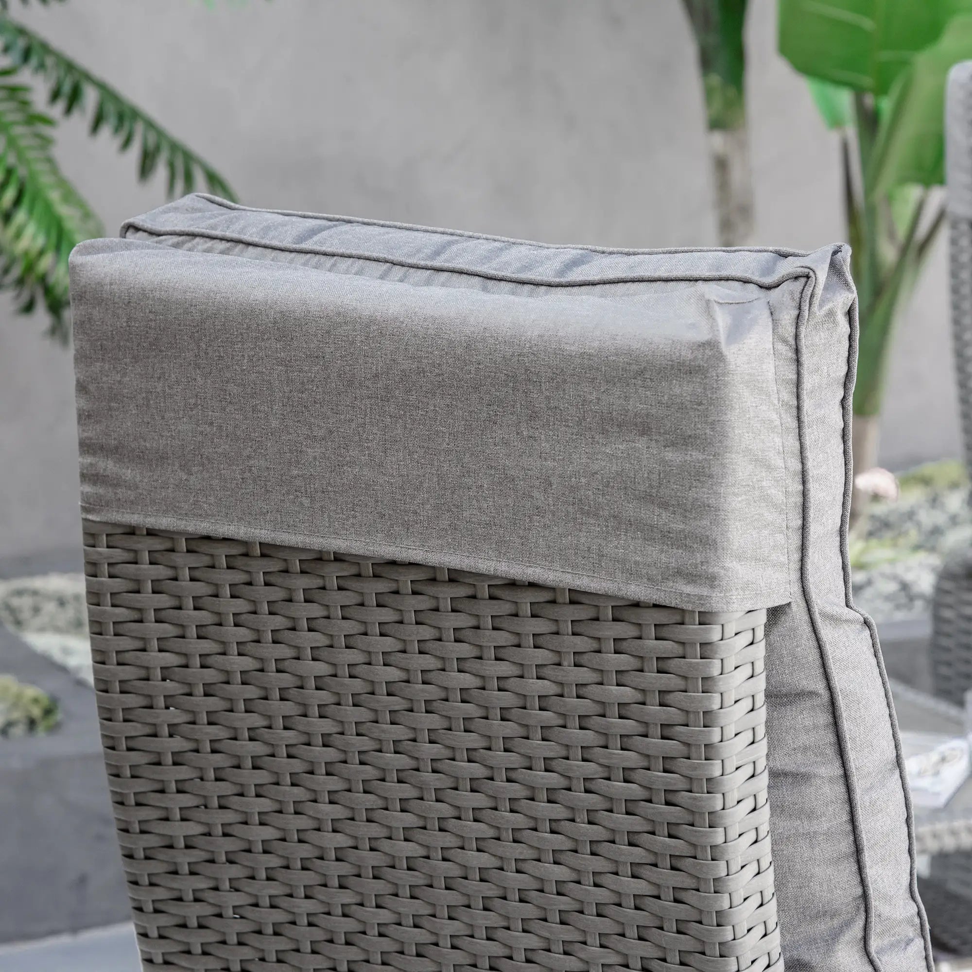 3 Pc Patio Wicker Bistro Set, PE Rattan Table, Adjustable Chairs, Grey Bistro Sets at Gallery Canada