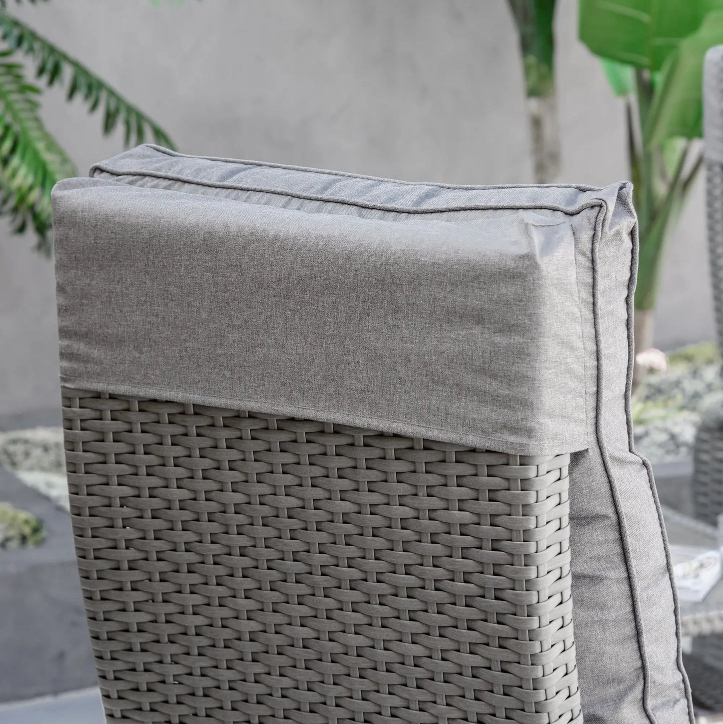 3 Pc Patio Wicker Bistro Set, PE Rattan Table, Adjustable Chairs, Grey Bistro Sets at Gallery Canada