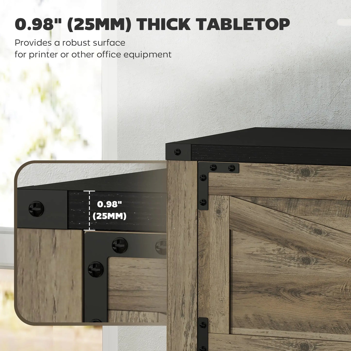 3 Drawer Filing Cabinet, Farmhouse Office Storage, Adjustable Hanging Bars, Grey Office Cabinets & Cupboards at Gallery Canada