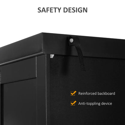 Standing Kitchen Cabinet, 2 Drawers, MDF Board, Black Kitchen Pantry Cabinets at Gallery Canada