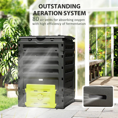 Compost Bin, Garden Composter, 120 Gallon (450L), Yellow Outdoor Compost Bin at Gallery Canada