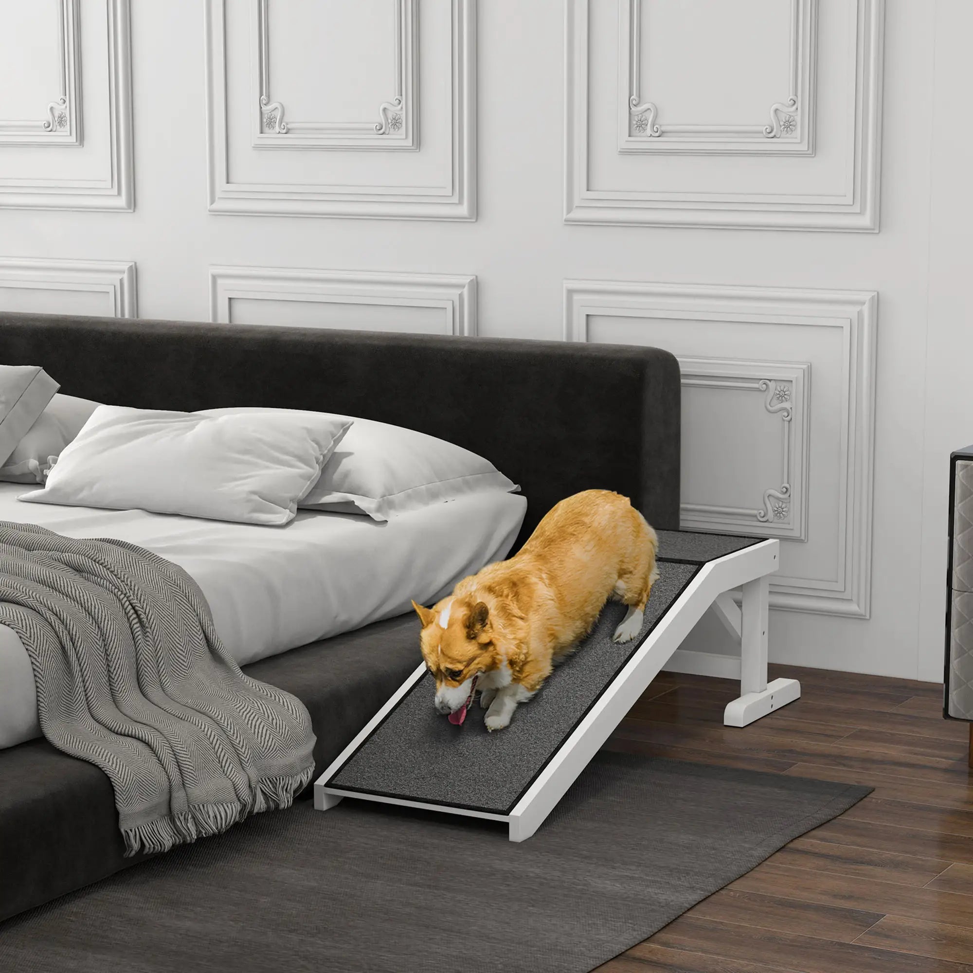 Pet Ramp, Dog Cat Bed Steps, Non-Slip Carpet, 49