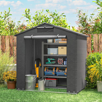 6' x 4' Portable Shed, Waterproof Bike Tent, Dark Grey Sheds at Gallery Canada