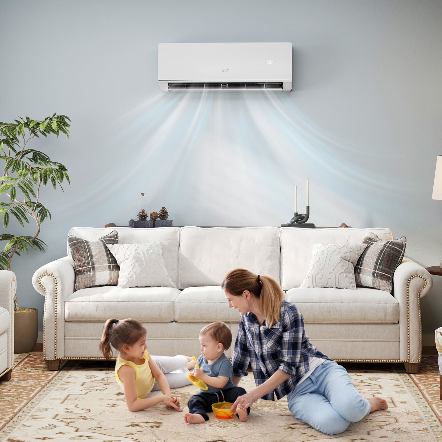 12,000 BTU 24 SEER2 115V Mini Split AC, White