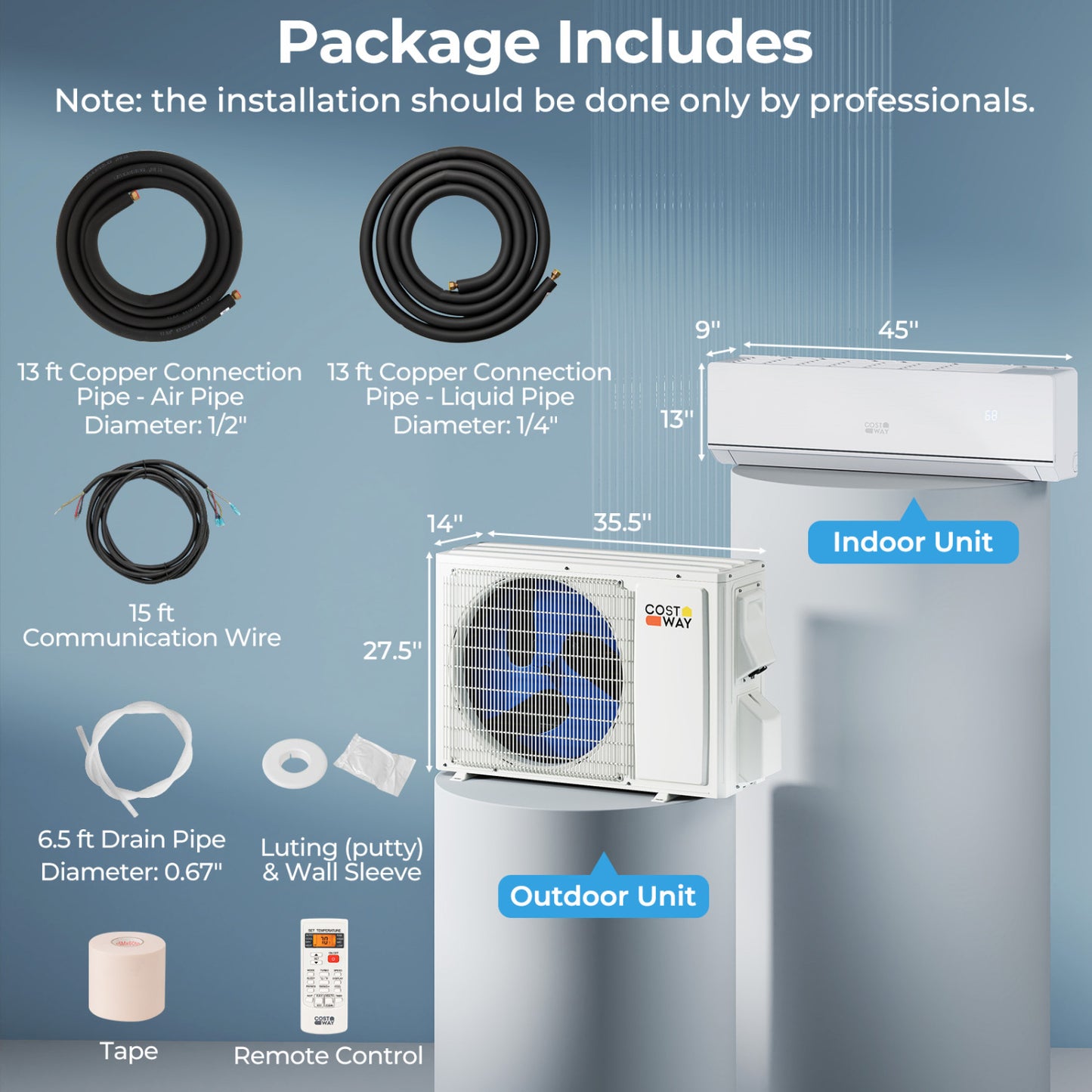 18000 BTU 25 SEER2 Mini Split Heat Pump