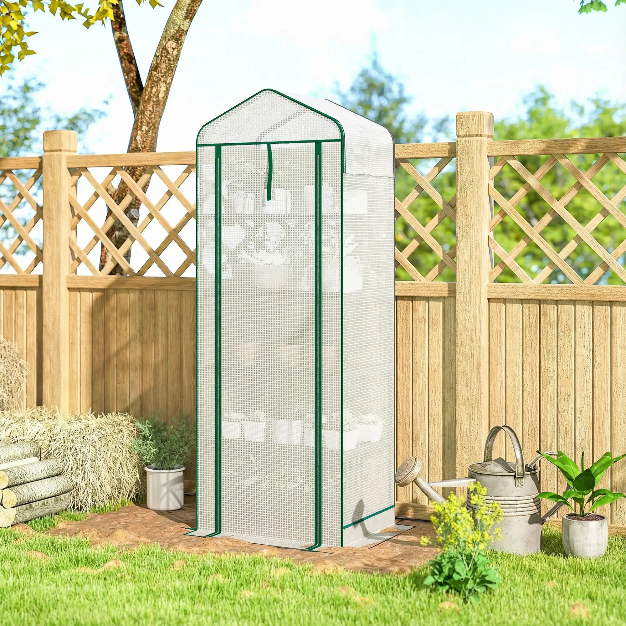 Mini Greenhouse With Screen Roof, 27.6