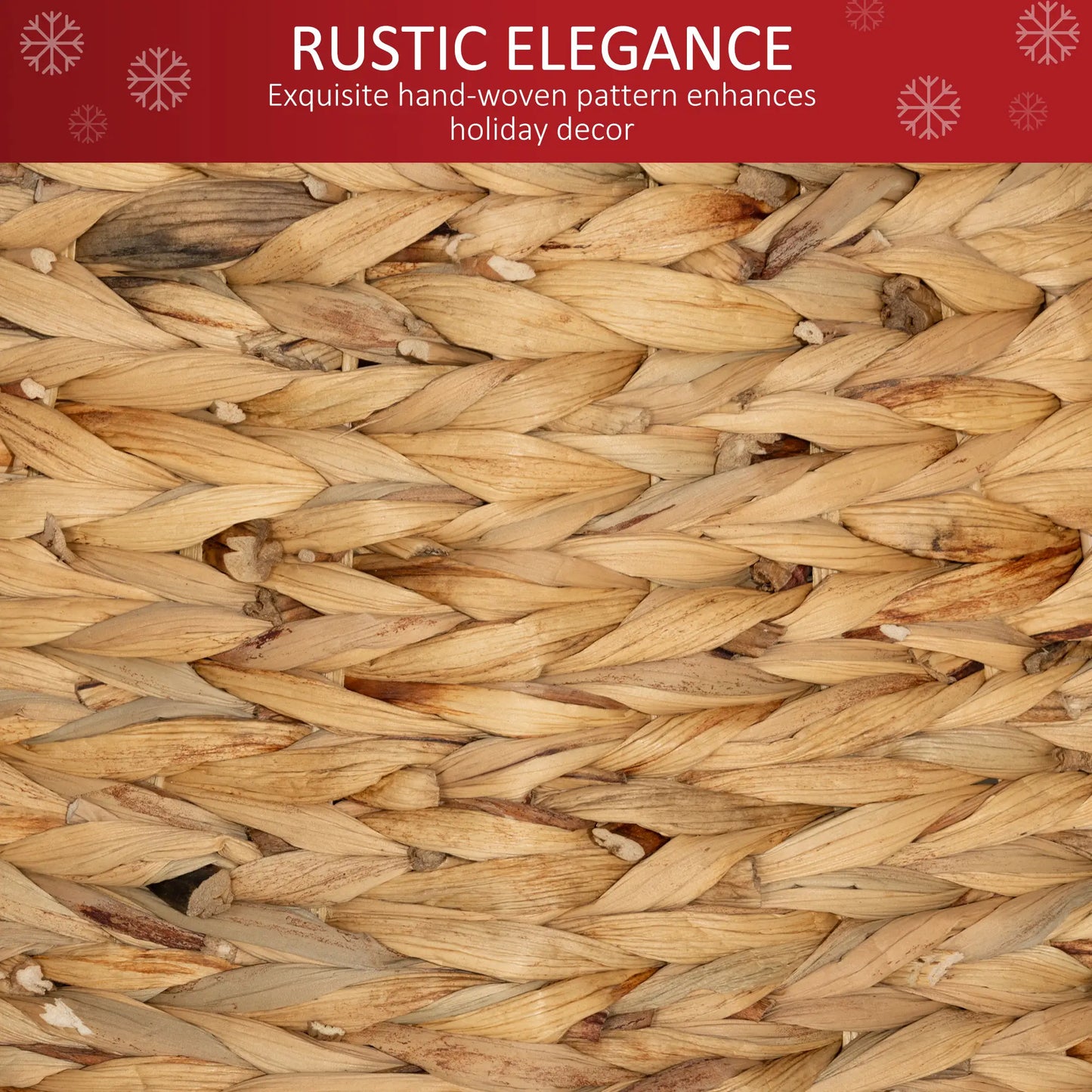 24" Hyacinth Christmas Tree Cover, Hand Woven, Natural Christmas Trees at Gallery Canada