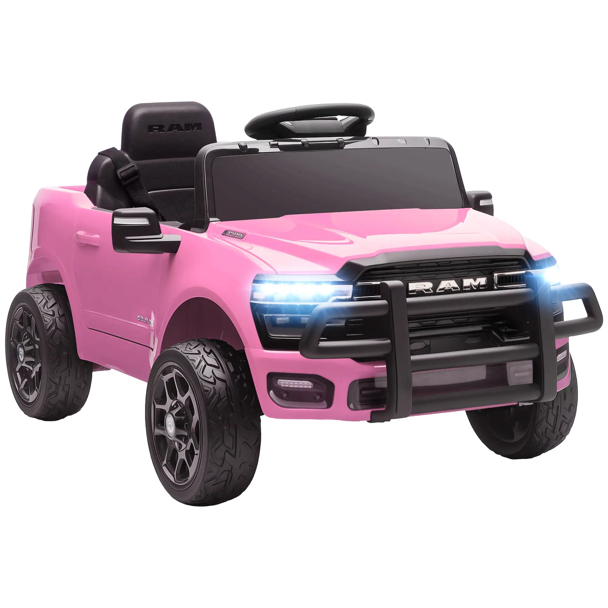 12V Ride On Car, Dodge RAM 3500, Remote Control, Pink Electric Toy Cars at Gallery Canada