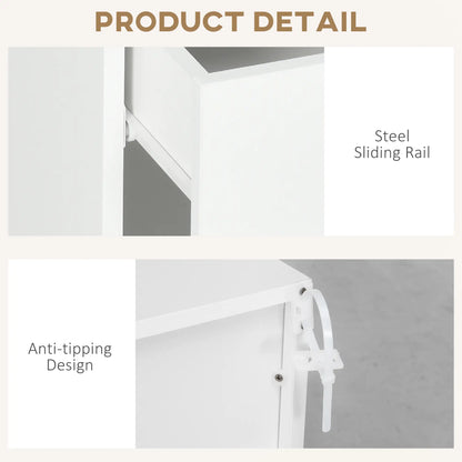 LED Nightstand with Lights, Drawer, 2 Shelves, Remote, 15.7 Inch Bedside Tables at Gallery Canada