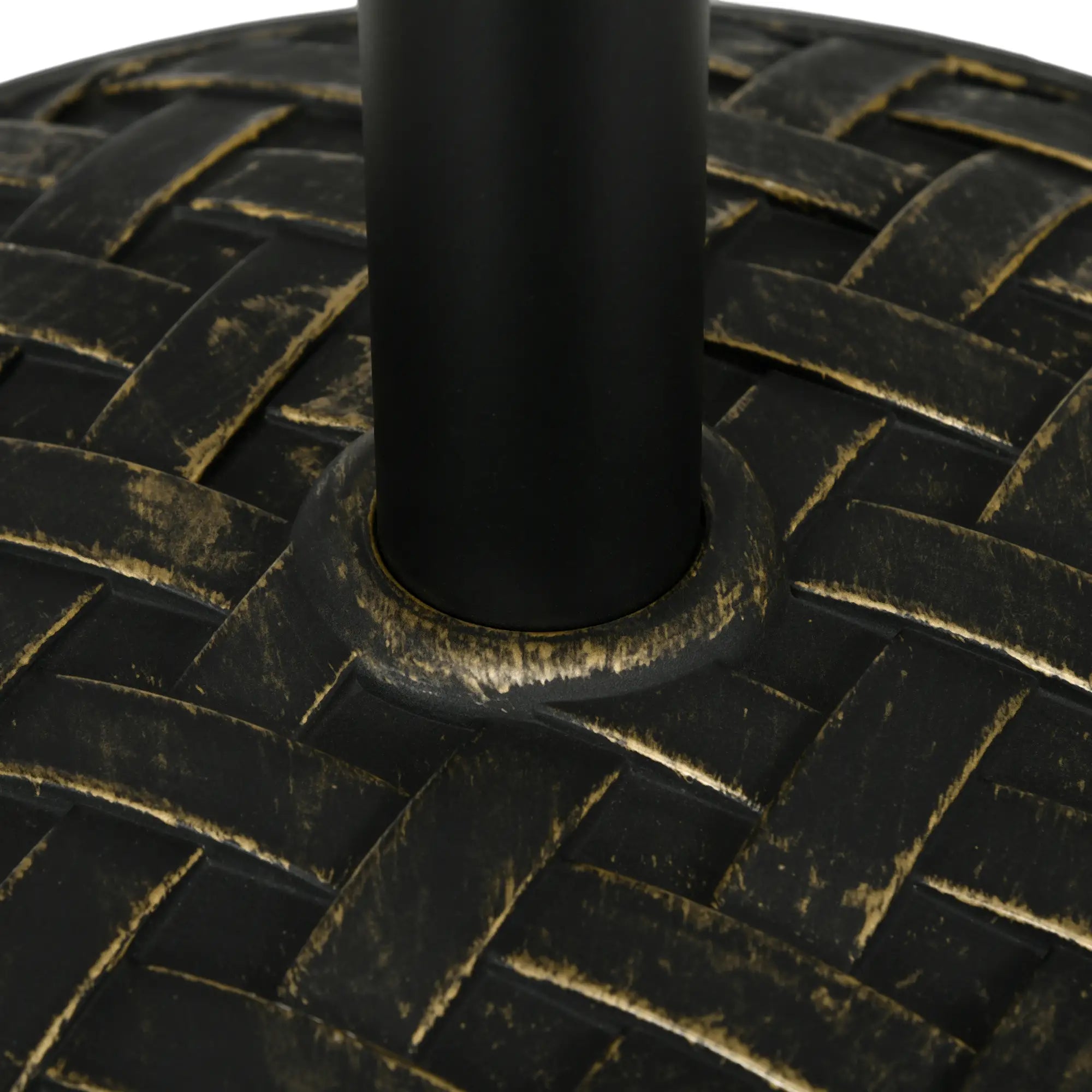 40lbs. Concrete Umbrella Base, Rattan Effect, Heavy Duty, Bronze Umbrella Bases at Gallery Canada