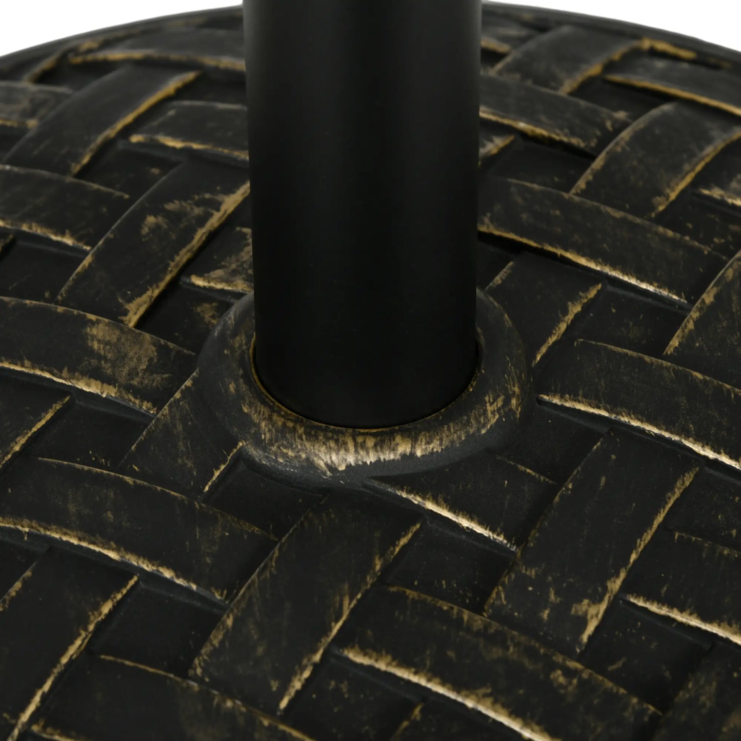 40lbs. Concrete Umbrella Base, Rattan Effect, Heavy Duty, Bronze Umbrella Bases at Gallery Canada