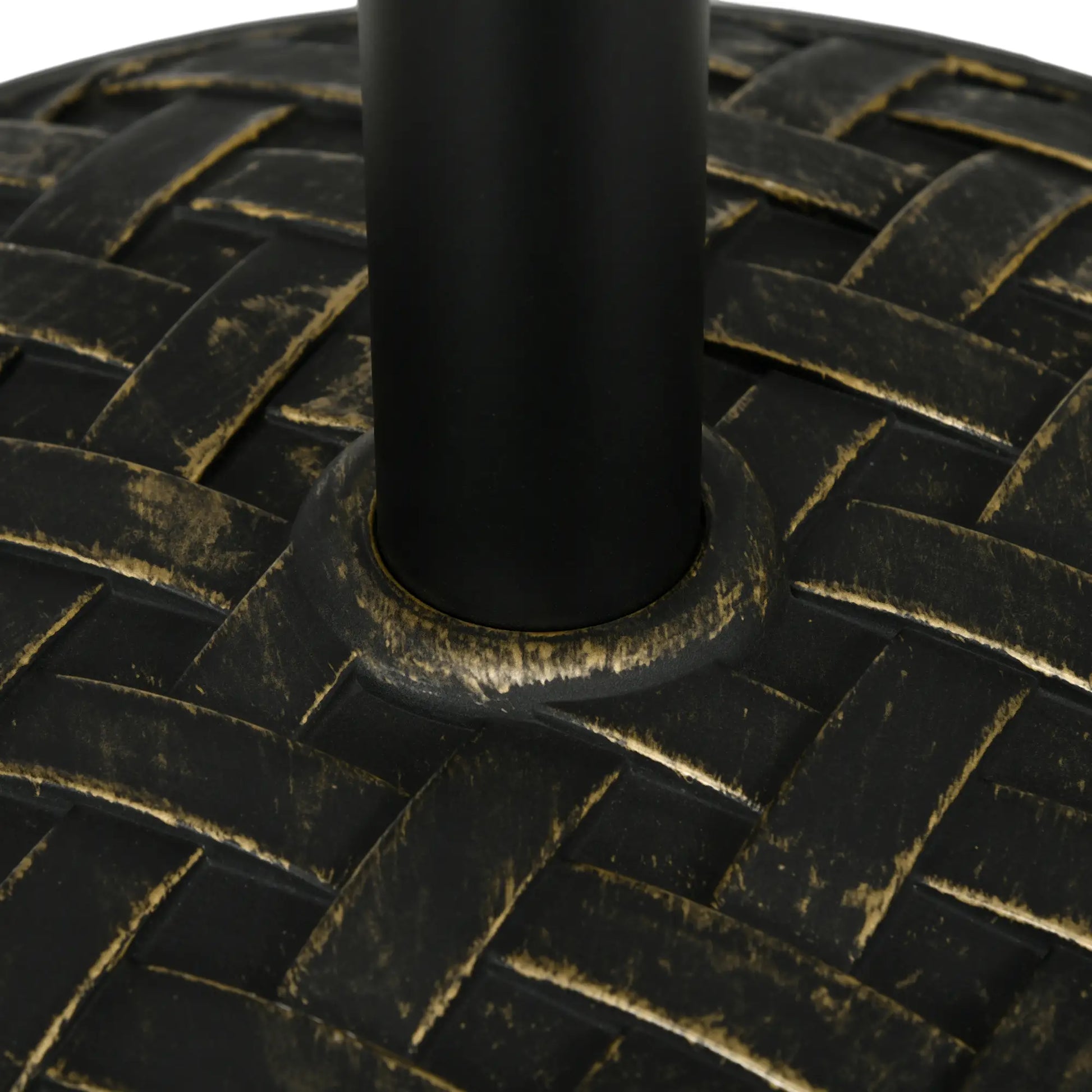 40lbs. Concrete Umbrella Base, Rattan Effect, Heavy Duty, Bronze Umbrella Bases at Gallery Canada