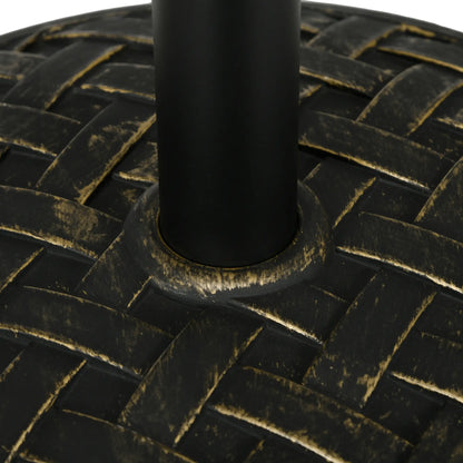 40lbs. Concrete Umbrella Base, Rattan Effect, Heavy Duty, Bronze Umbrella Bases at Gallery Canada