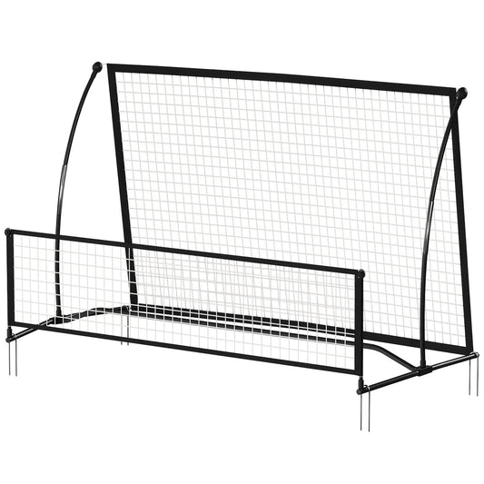 2-In-1 Portable Soccer Rebounder Net, Foldable, With Carry Bag Soccer Black at Gallery Canada