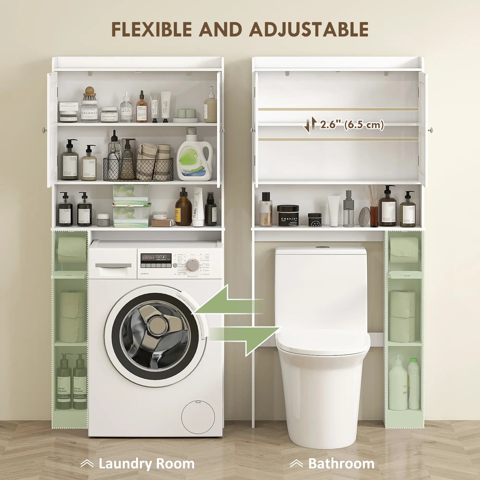 Over Toilet Storage Cabinet, Adjustable Shelf, Toilet Paper Holder Bathroom Cabinets at Gallery Canada