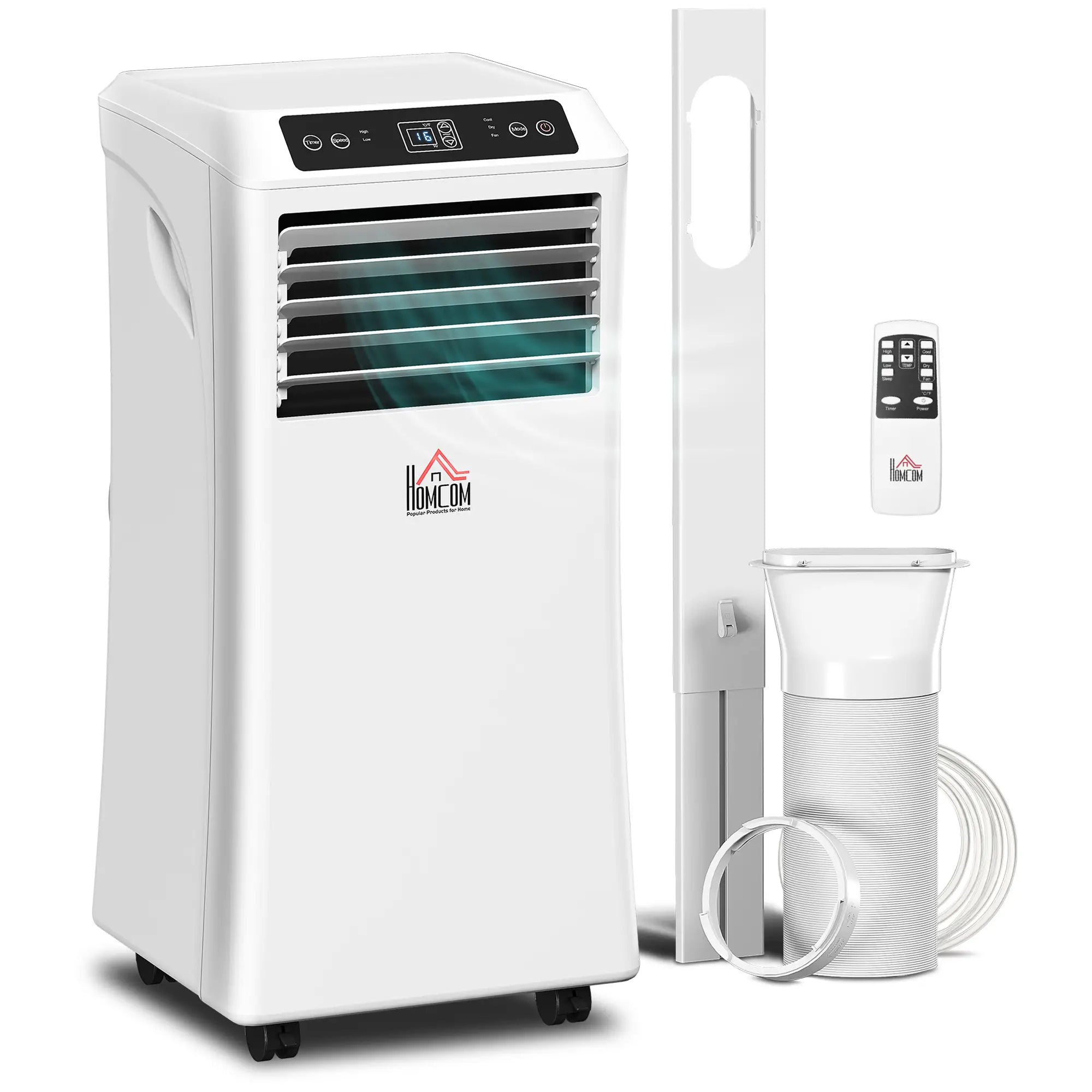 10,000BTU Portable Air Conditioner, Dehumidifier, 2 Speed Fans, 24H Timer, White Air Conditioner at Gallery Canada