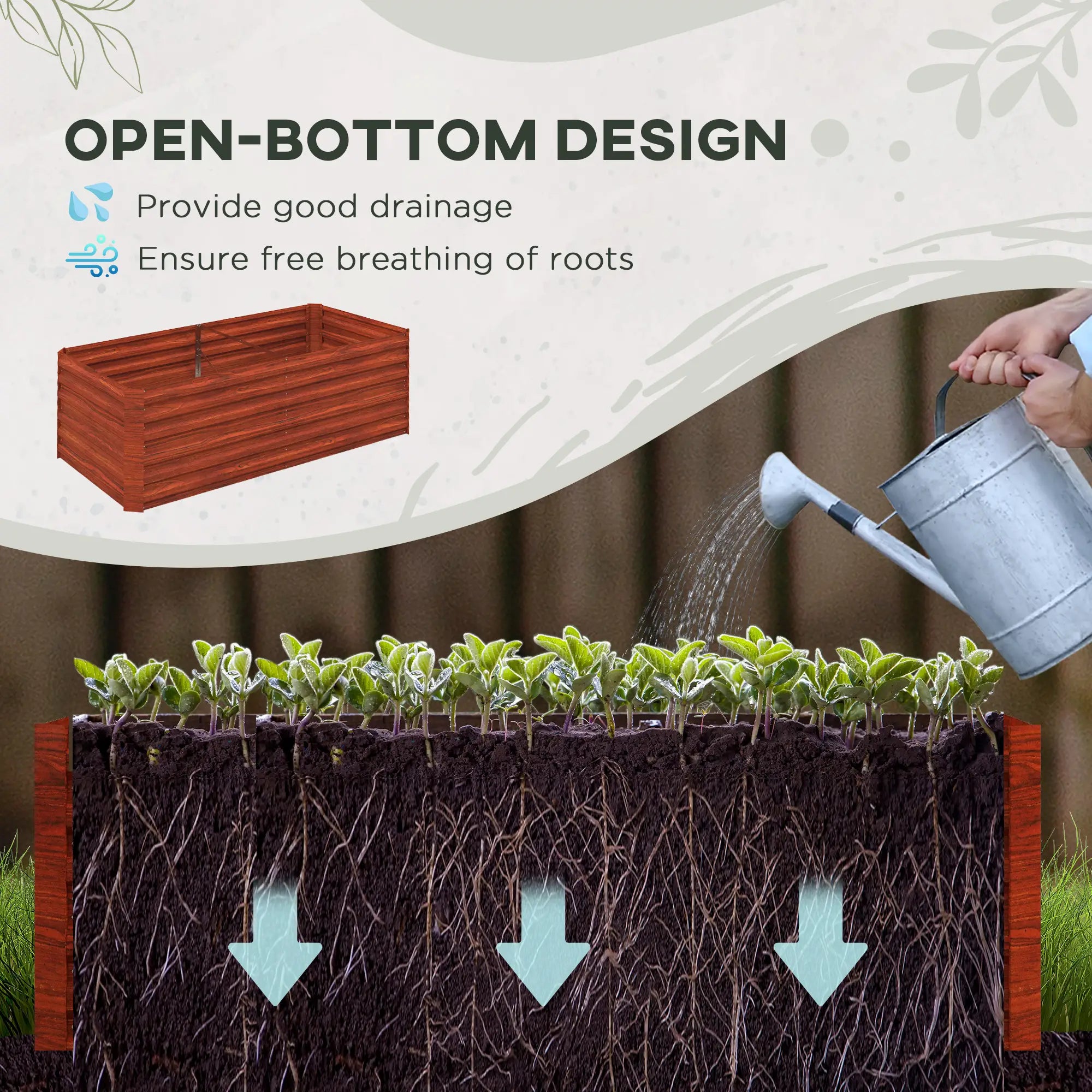 Galvanized Raised Garden Bed, Steel Planter, 71