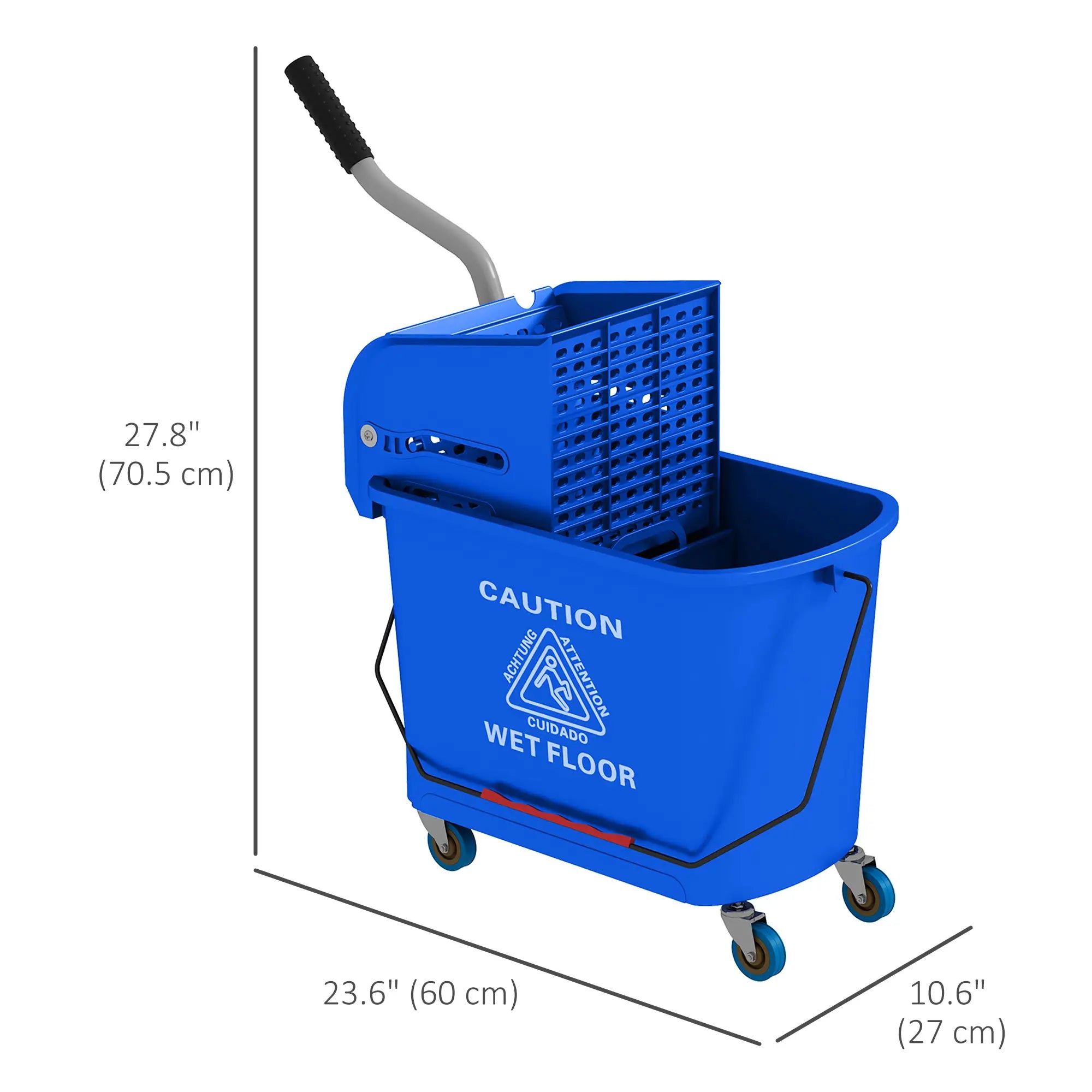 Compact Mop Bucket with Wringer, 5 Gallon, Separate Dirty Clean Water, Blue Household Supplies at Gallery Canada