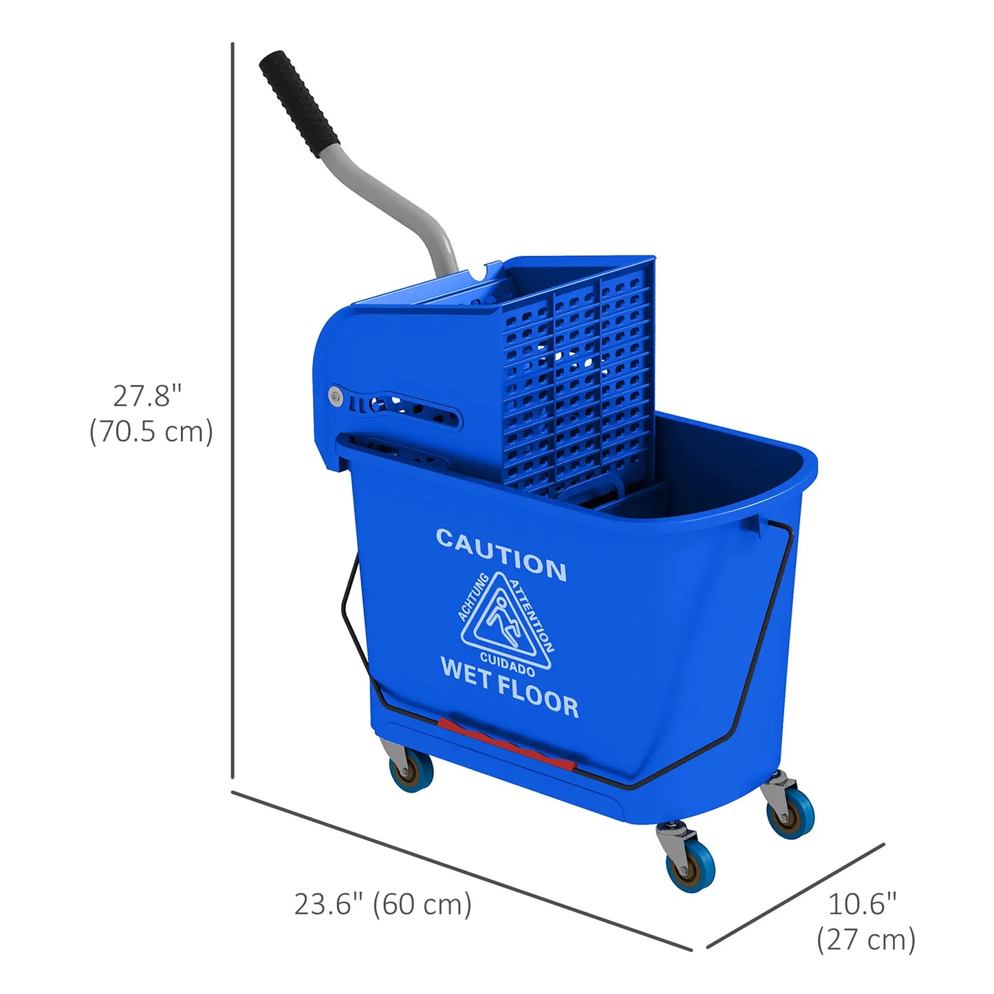 Compact Mop Bucket with Wringer, 5 Gallon, Separate Dirty Clean Water, Blue Household Supplies at Gallery Canada
