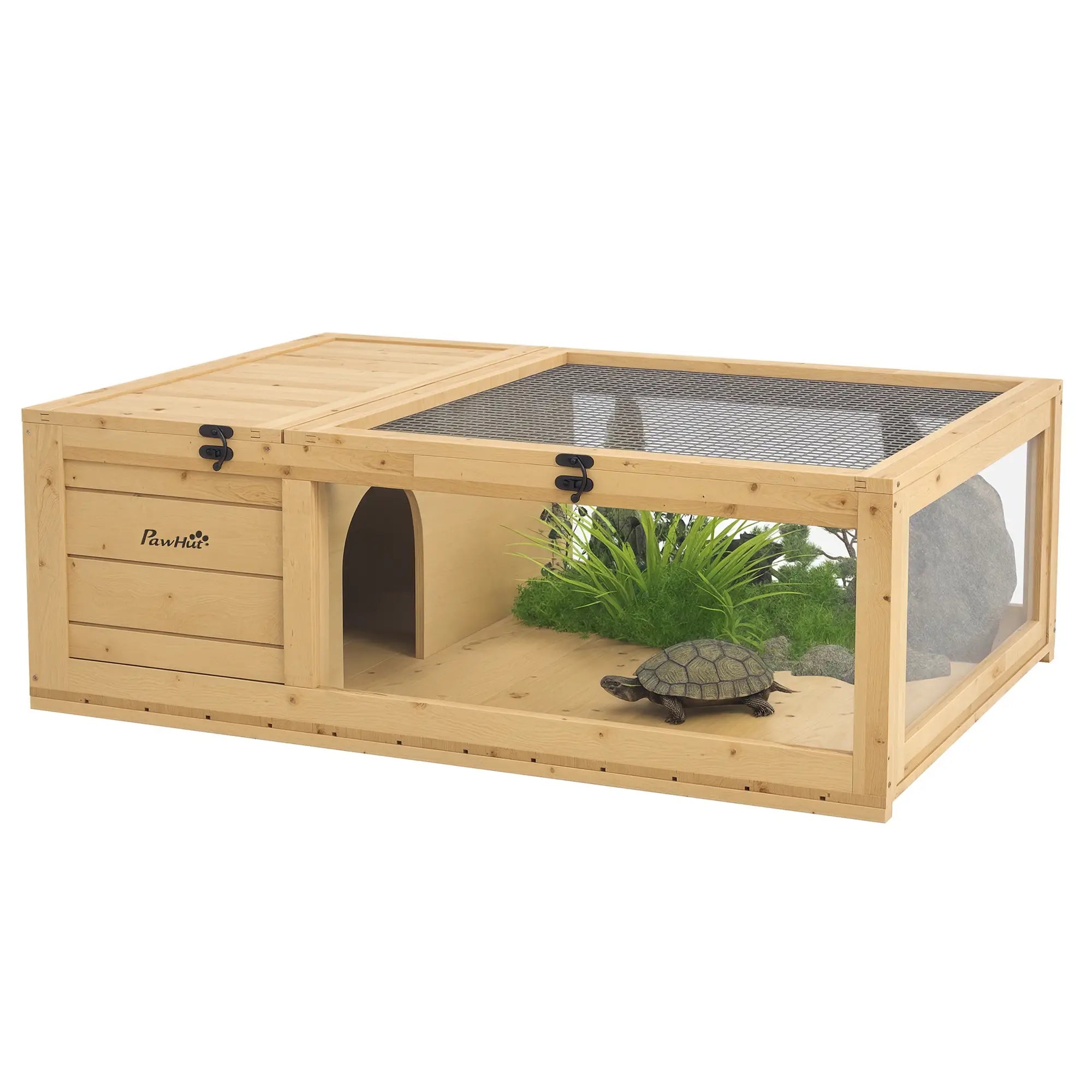 Wood Tortoise House for Lizards, Geckos, 35.8