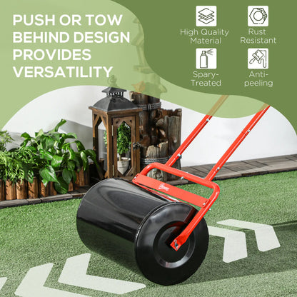 Heavy Duty Lawn Roller, 20" Push Tow Sod Roller, Grass Flattener, Red Lawn Rollers at Gallery Canada