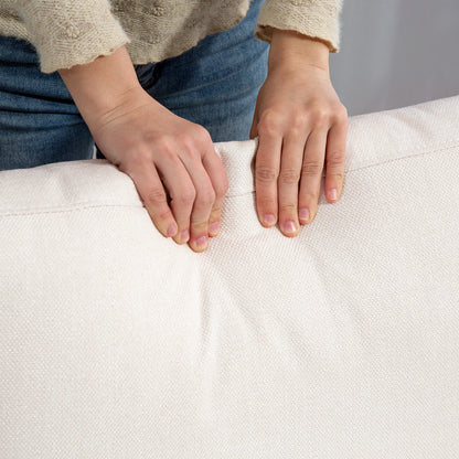 Vintage Loveseat, Chenille Fabric 2 Seater Sofa, Cream White 2-Seater Sofas at Gallery Canada