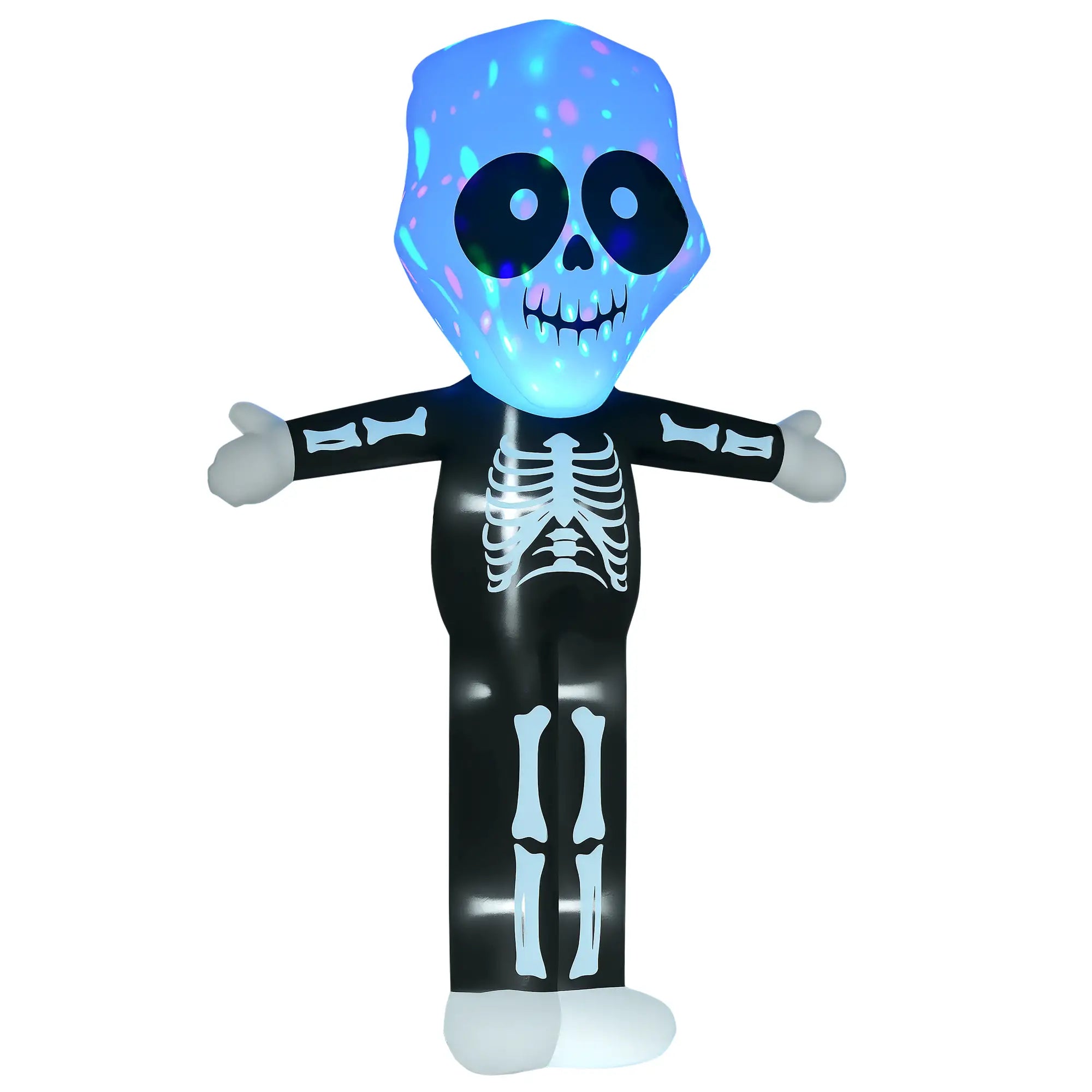 10ft Halloween Inflatable Skeleton Ghost, LED Lighted, Indoor Outdoor Decor Halloween Decorations Black, White at Gallery Canada