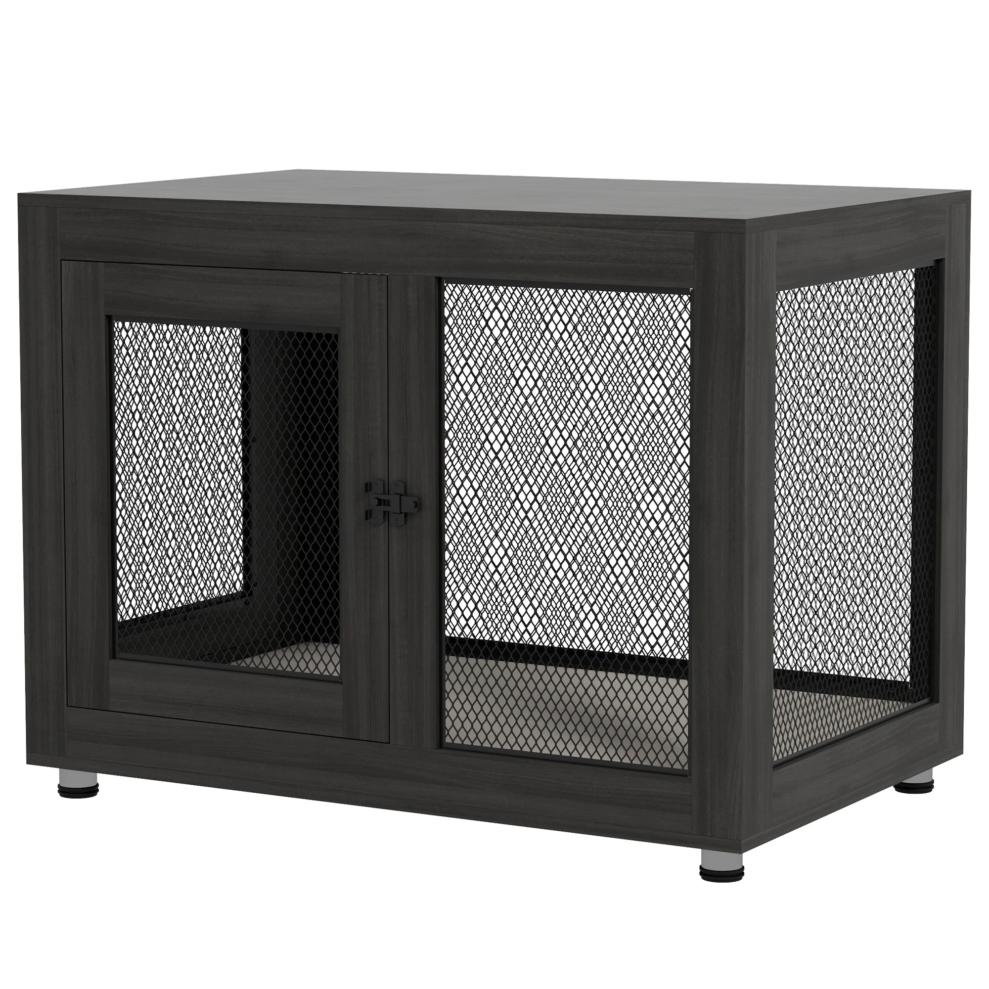 Pet Crate End Table, Water-resistant Cushion, Large Medium Dogs, Black Houses, Kennels & Pens Black at Gallery Canada