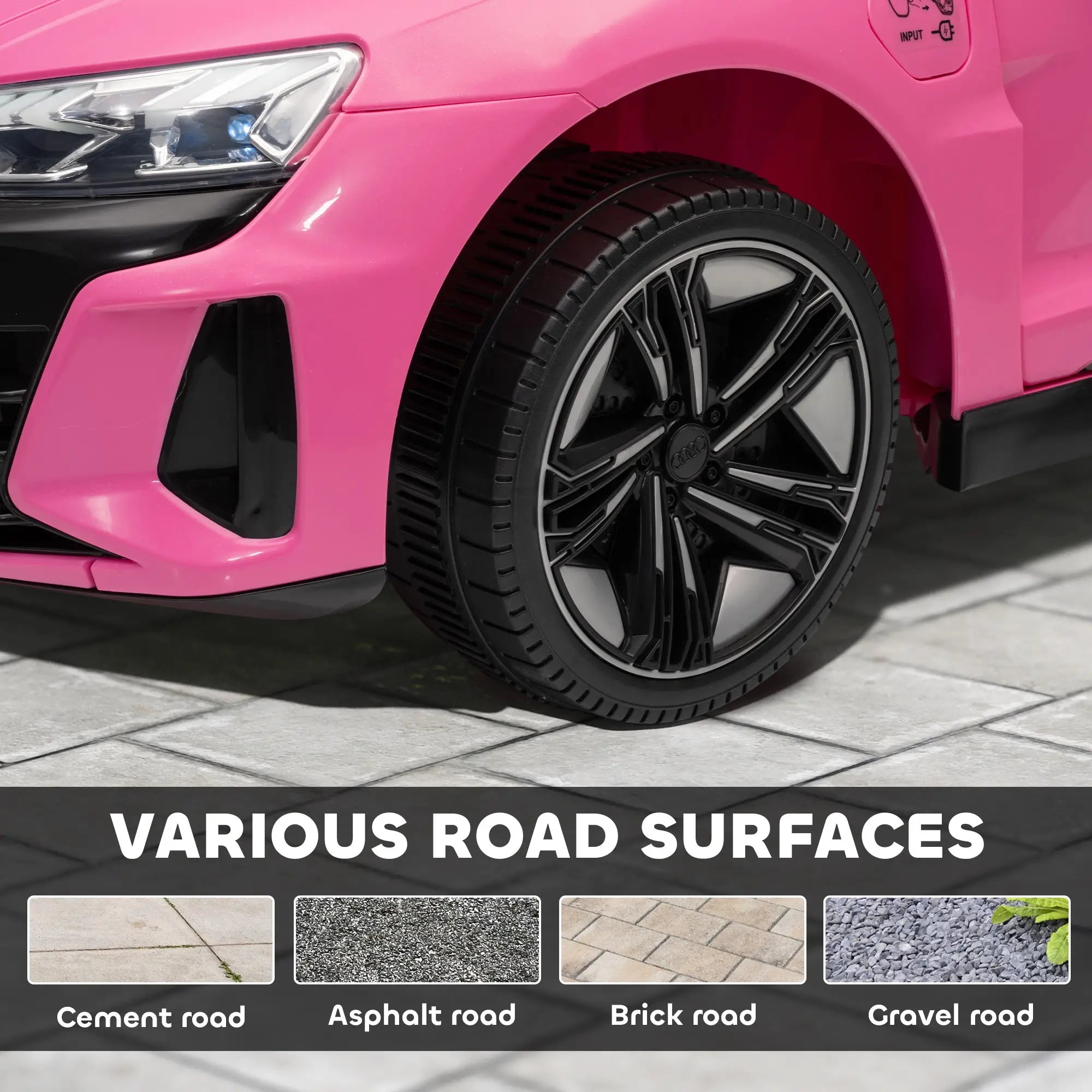 12V Ride-On Car with Remote Control, 3.1 MPH, Pink Electric Toy Cars at Gallery Canada