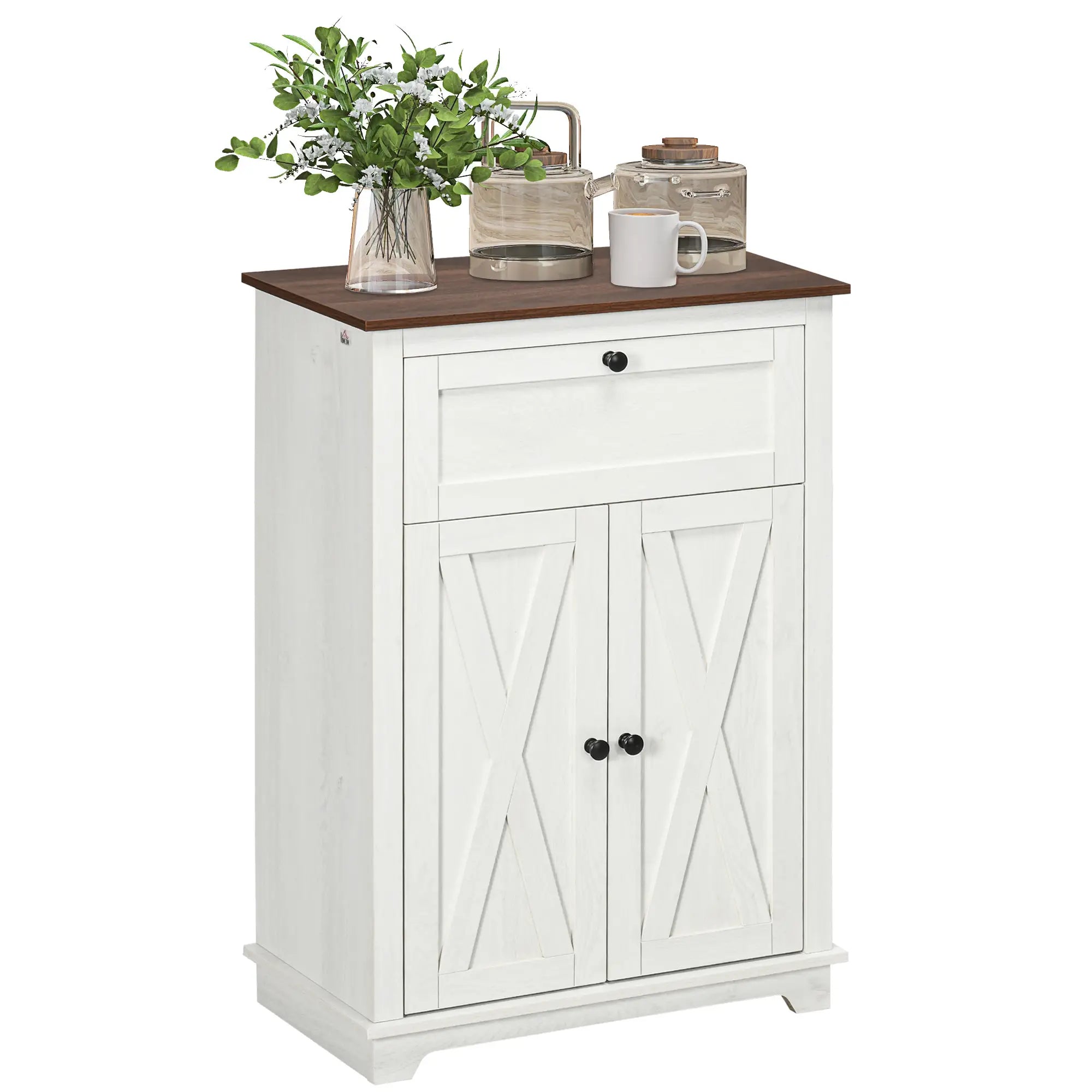 Farmhouse Sideboard Cabinet, Kitchen Living Room Storage, 23.6