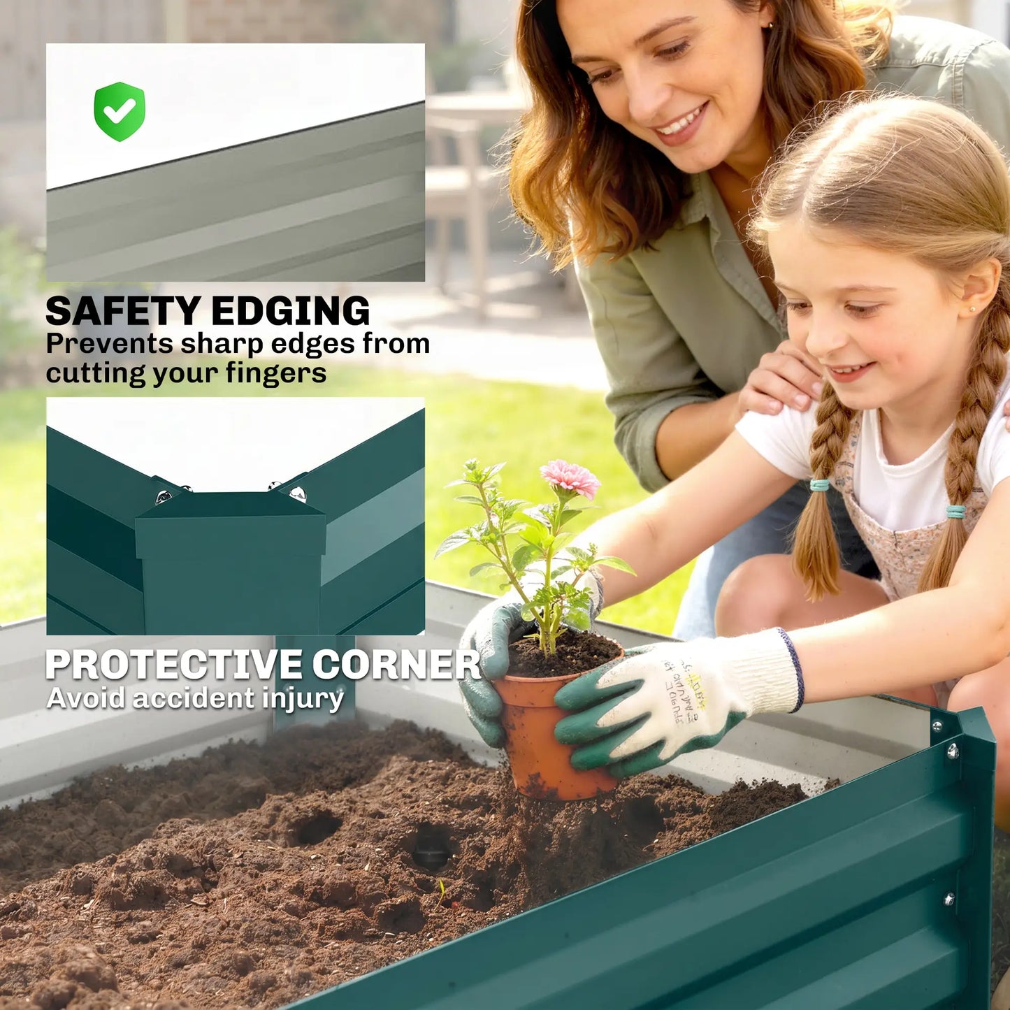 Galvanized Raised Garden Beds, Outdoor Planter Box, Green Raised Garden Beds at Gallery Canada
