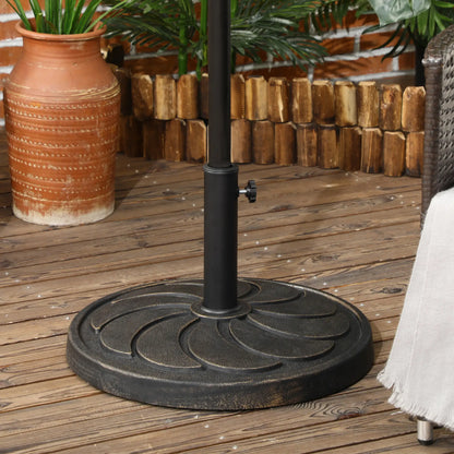 40 lb Heavy Duty Patio Umbrella Base, 21" Round, Bronze Umbrella Bases at Gallery Canada