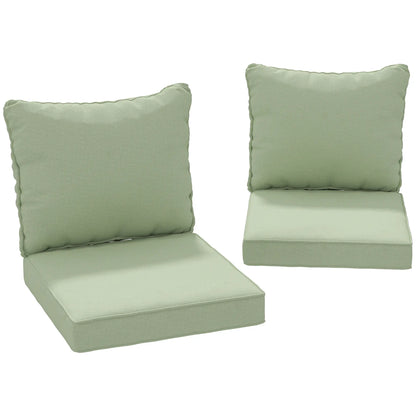 4-Piece Seat Cushion Pillows, Patio Chair Cushions Set, Indoor Outdoor, Green Patio Chair Cushions at Gallery Canada
